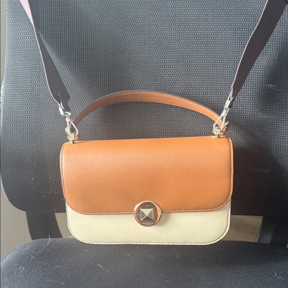 Two-Tone Tan and Cream Women's Bag